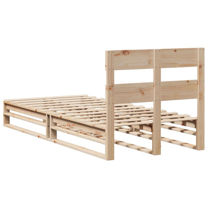 Cadre de lit sans matelas 75x190 cm bois de pin massif