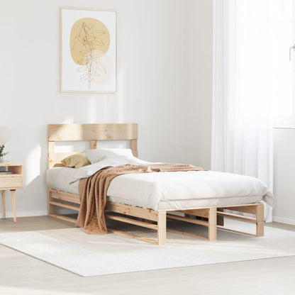 Cadre de lit sans matelas 75x190 cm bois de pin massif