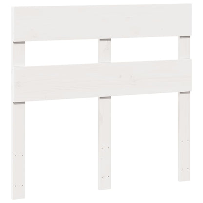 Cadre de lit sans matelas blanc 75x190 cm bois de pin massif