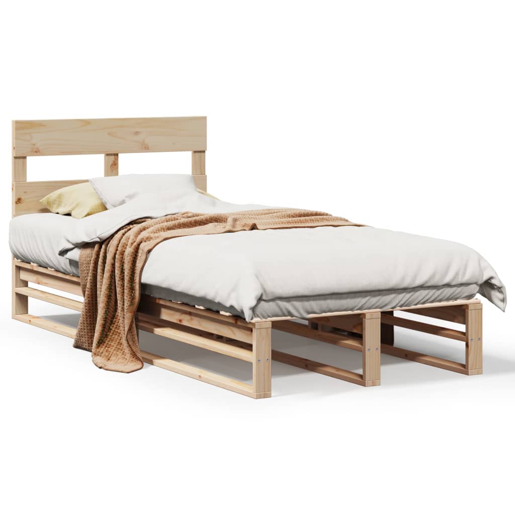 Cadre de lit sans matelas 90x190 cm bois de pin massif