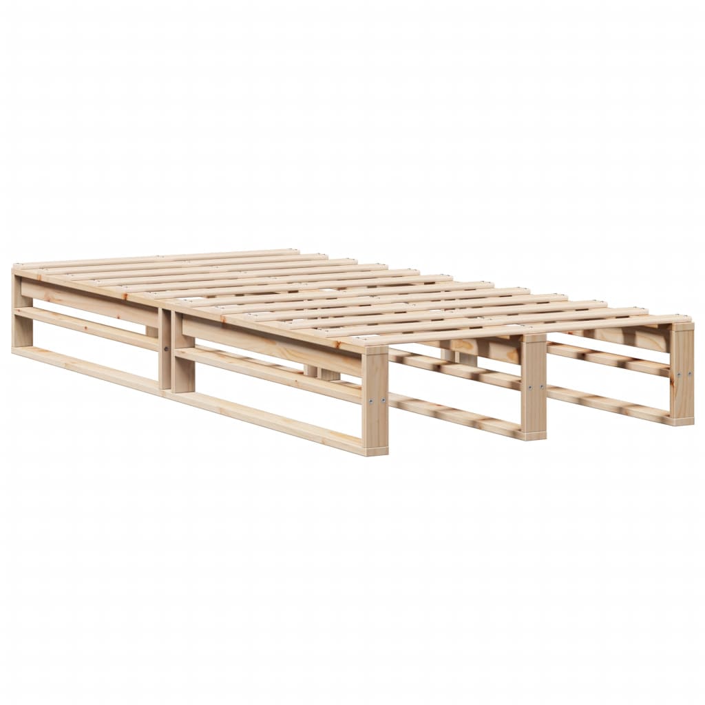 Cadre de lit sans matelas 75x190 cm bois de pin massif