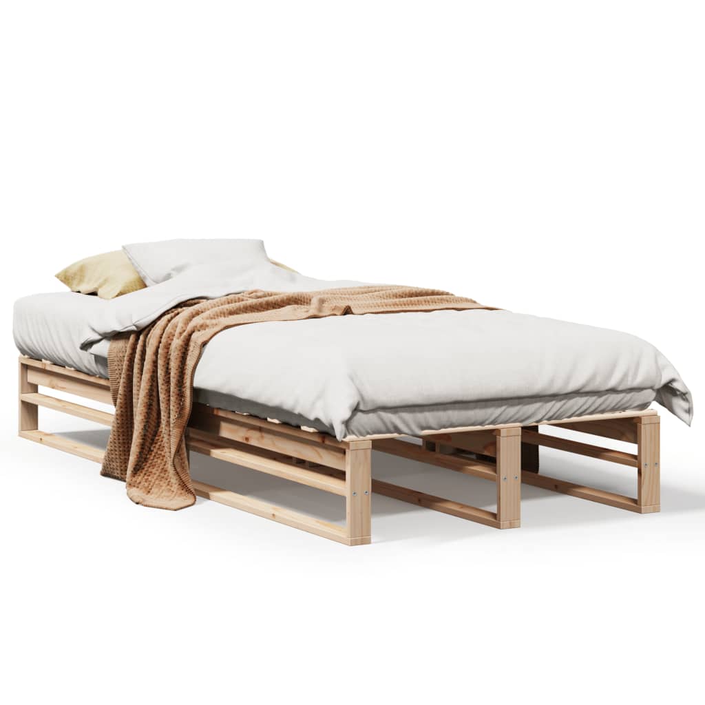 Cadre de lit sans matelas 90x190 cm bois de pin massif