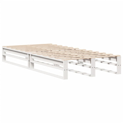 Cadre de lit sans matelas blanc 90x190 cm bois de pin massif