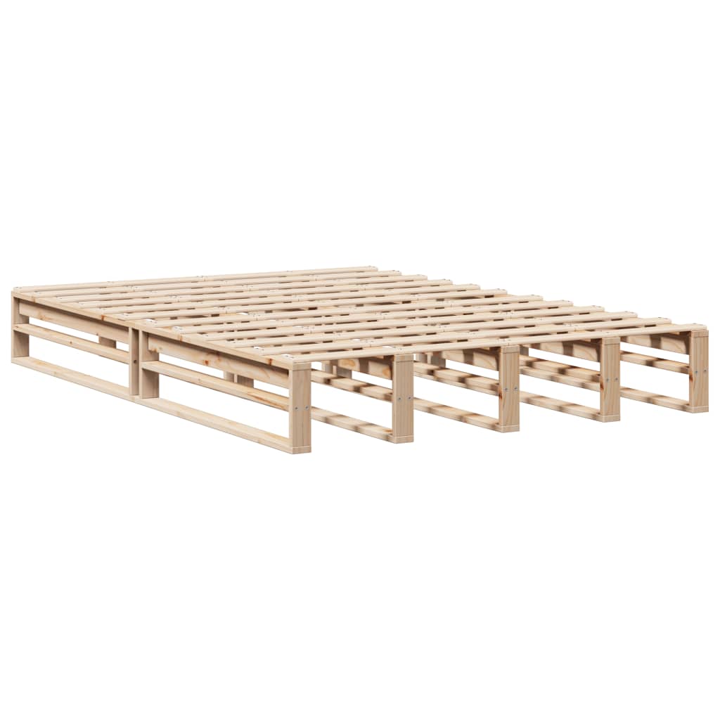 Cadre de lit sans matelas 120x190 cm bois de pin massif