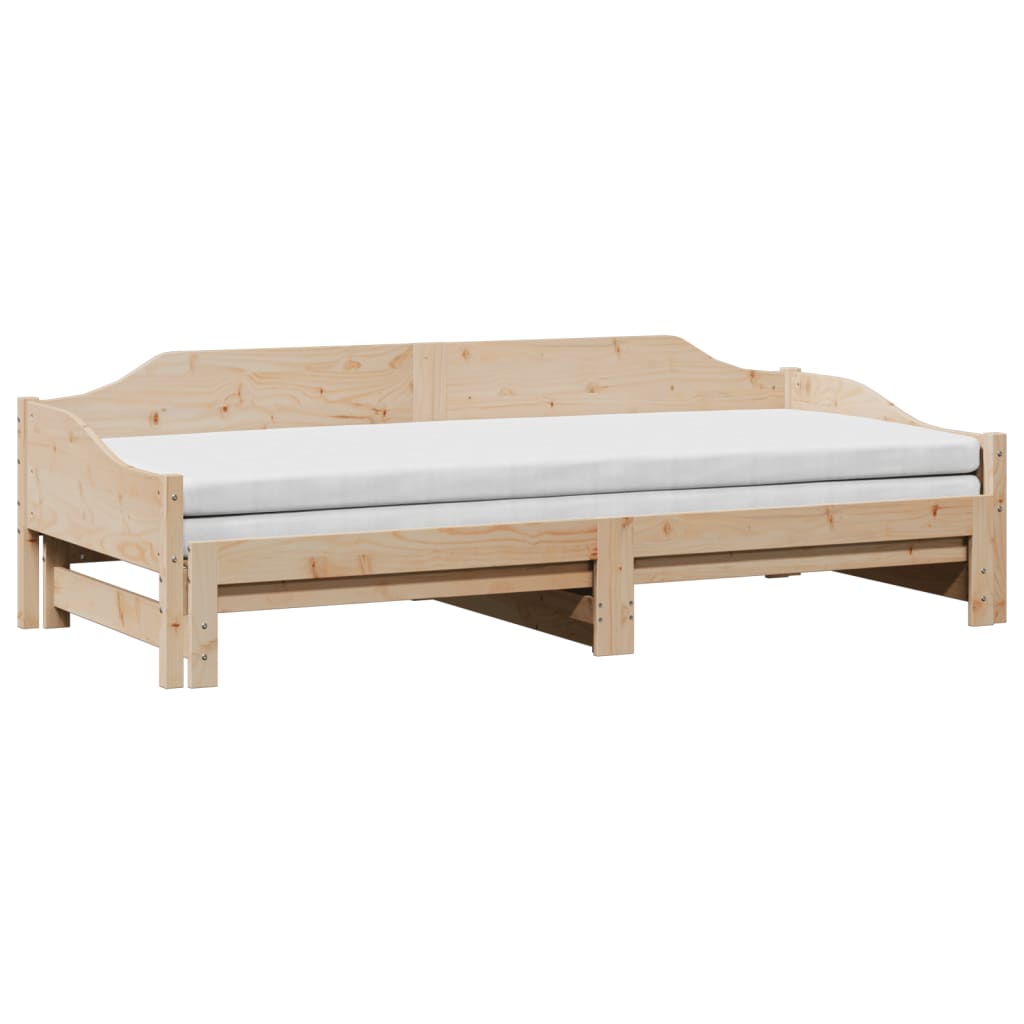 Lit de jour et lit gigogne sans matelas 80x200 cm bois massif