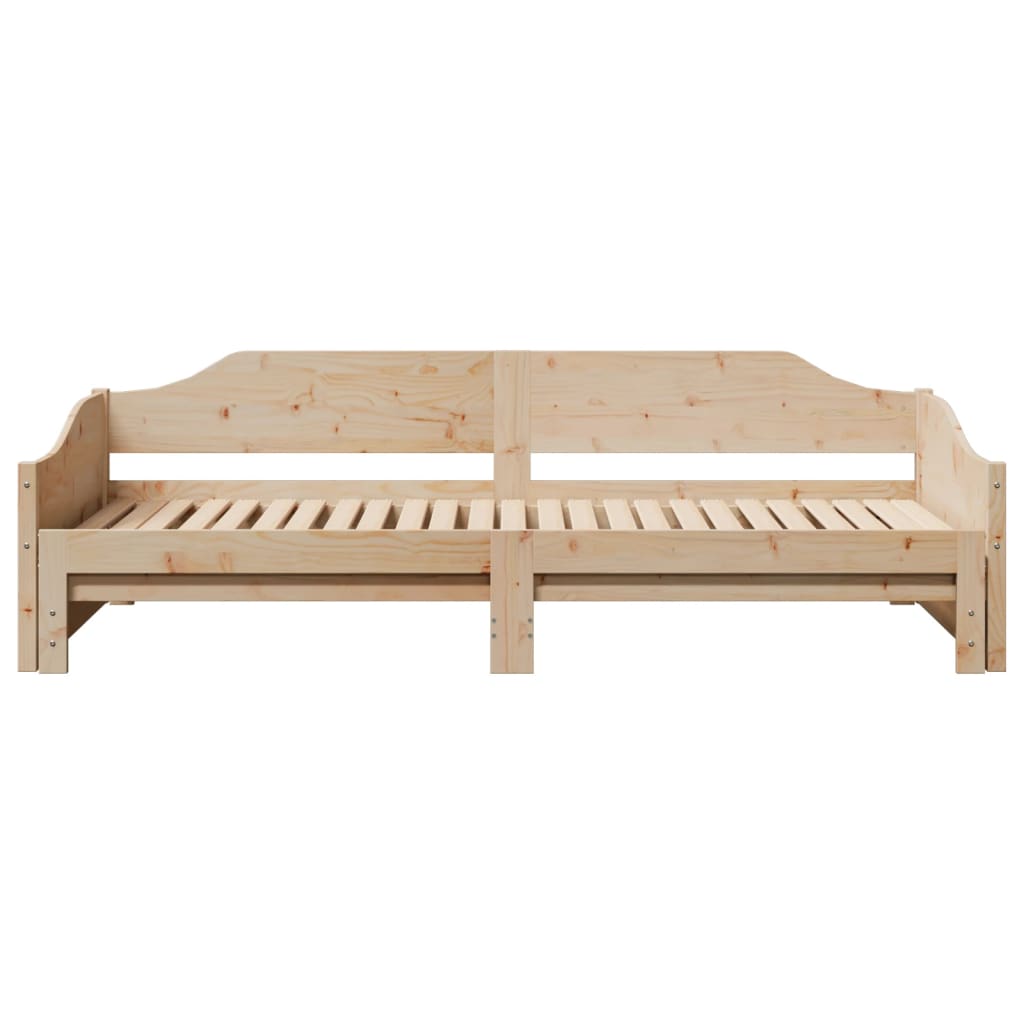 Lit de jour et lit gigogne sans matelas 90x200 cm bois massif