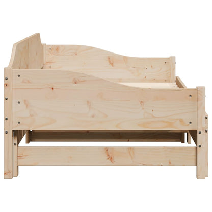 Lit de jour et lit gigogne sans matelas 90x200 cm bois massif