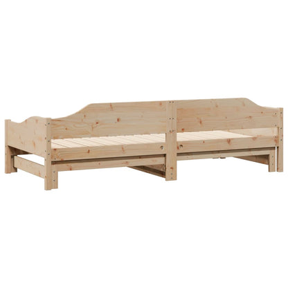 Lit de jour et lit gigogne sans matelas 90x200 cm bois massif