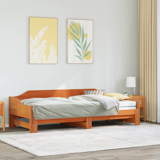 Lit de jour et lit gigogne sans matelas 90x200 cm bois massif