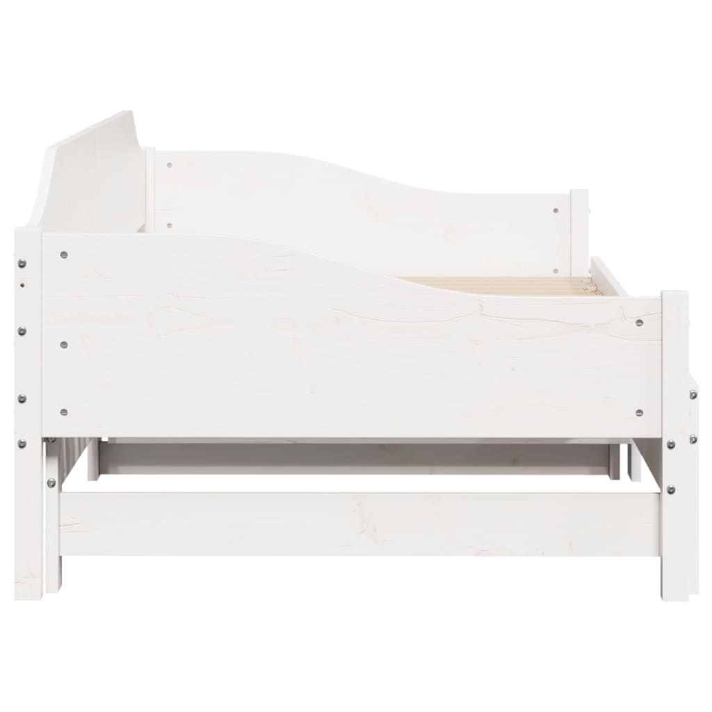 Lit de jour et lit gigogne sans matelas 90x190 cm bois massif