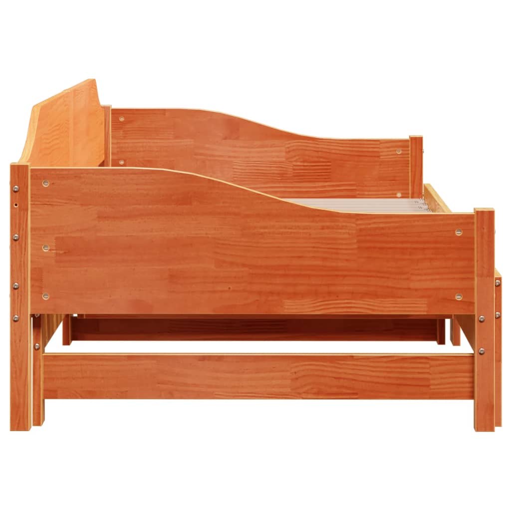 Lit de jour et lit gigogne sans matelas 90x190 cm bois massif