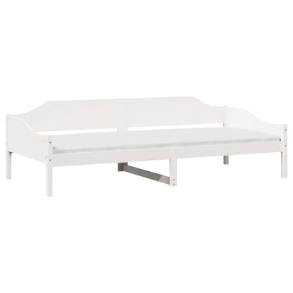 Cadre de lit sans matelas blanc 80x200 cm bois massif de pin