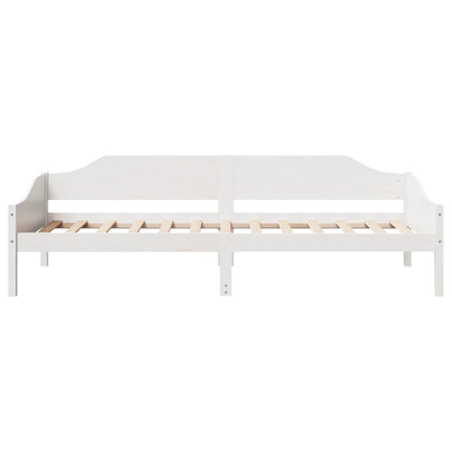 Cadre de lit sans matelas blanc 80x200 cm bois massif de pin