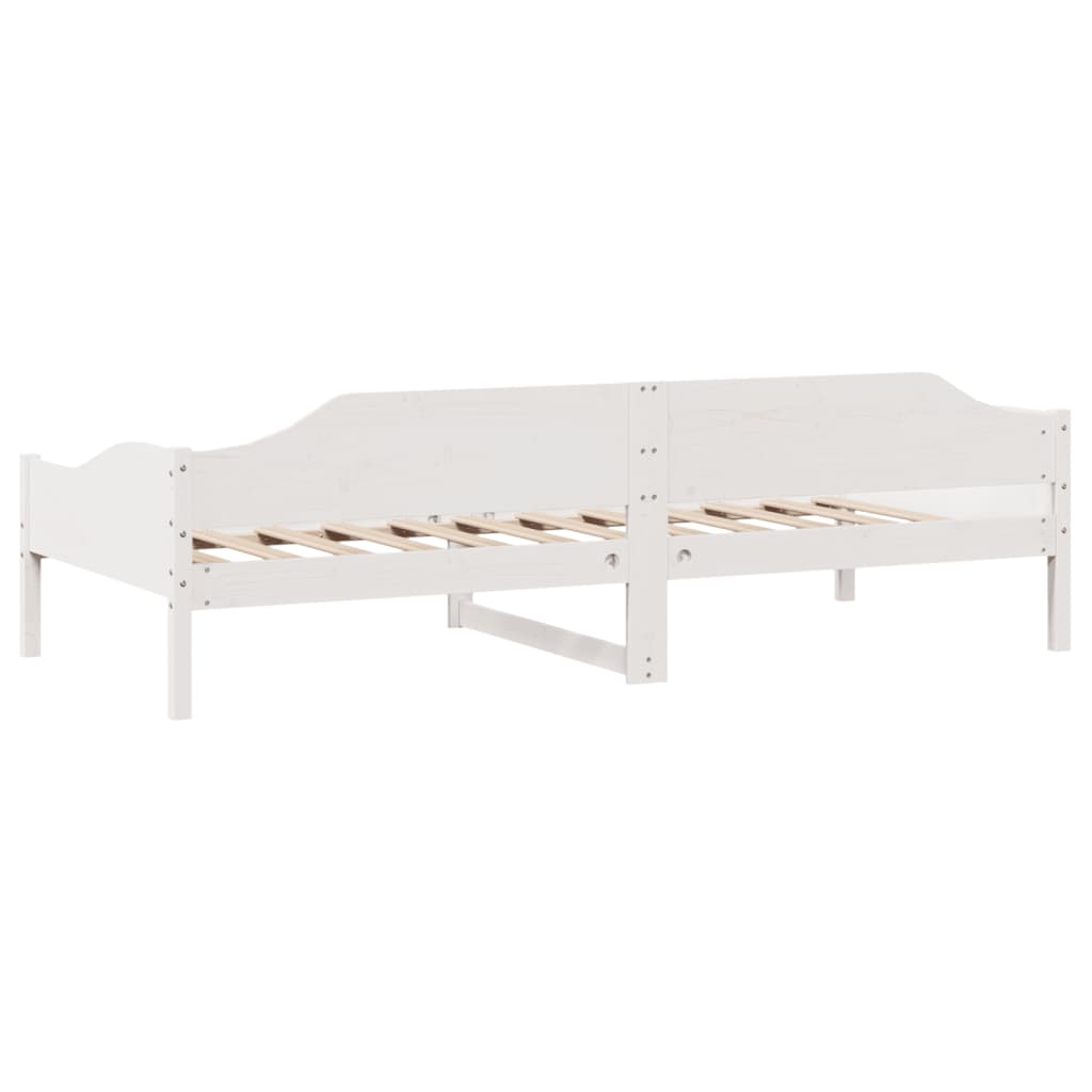 Cadre de lit sans matelas blanc 80x200 cm bois massif de pin