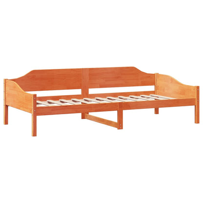 Cadre de lit sans matelas cire marron 80x200 cm bois pin massif