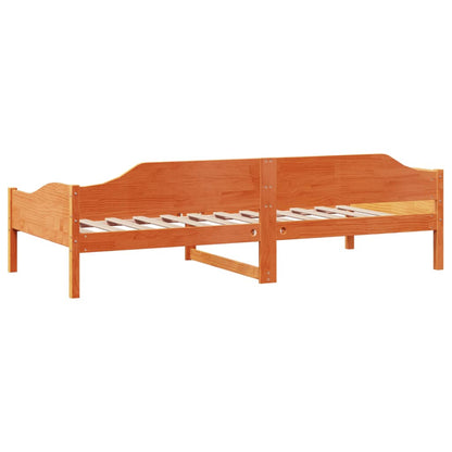 Cadre de lit sans matelas cire marron 80x200 cm bois pin massif