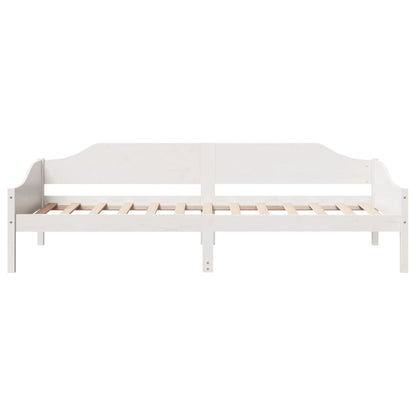 Cadre de lit sans matelas blanc 90x200 cm bois de pin massif