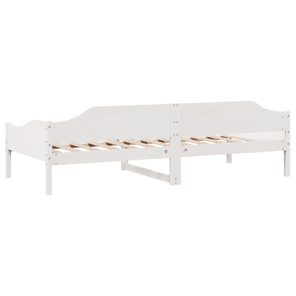 Cadre de lit sans matelas blanc 90x200 cm bois de pin massif