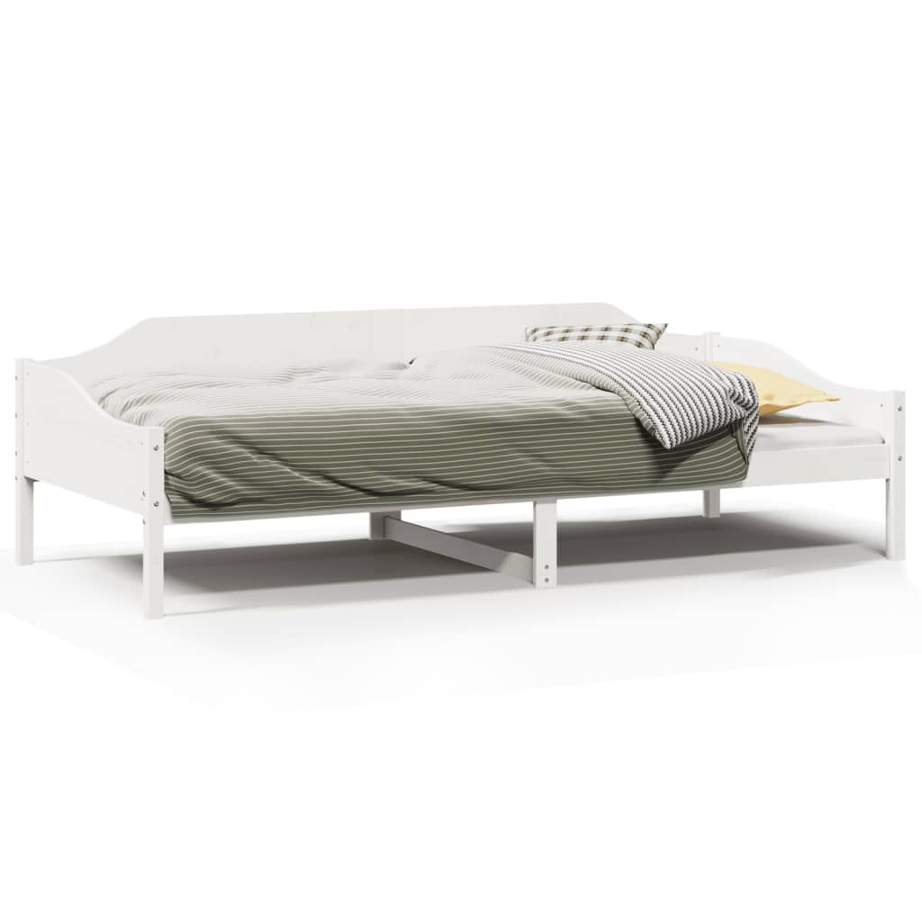 Cadre de lit sans matelas blanc 90x190 cm bois de pin massif