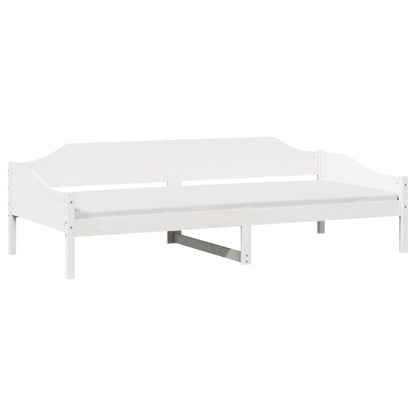 Cadre de lit sans matelas blanc 90x190 cm bois de pin massif