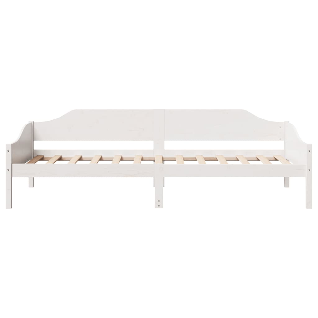 Cadre de lit sans matelas blanc 90x190 cm bois de pin massif