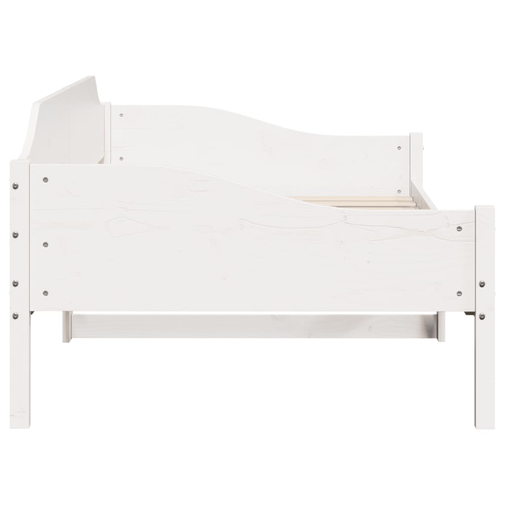 Cadre de lit sans matelas blanc 90x190 cm bois de pin massif