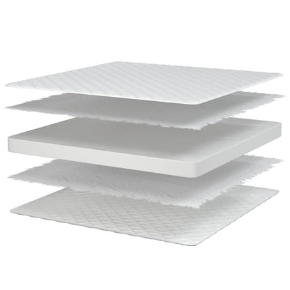 Matelas en mousse à mémoire de forme blanc 140x190x17 cm