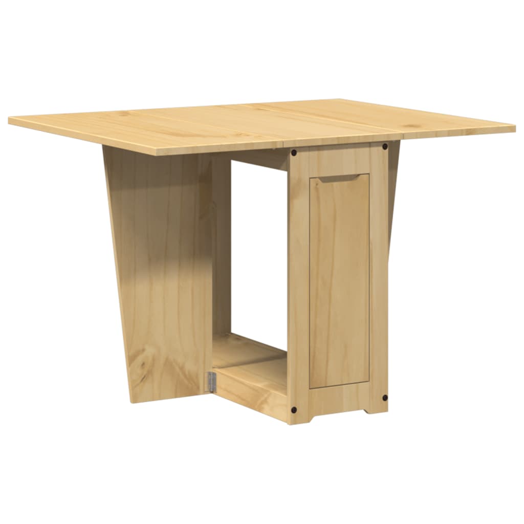 Table à manger papillon pliable Corona cire marron bois de pin