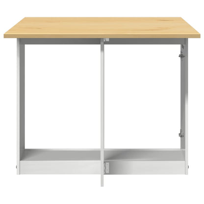 Table à manger papillon pliable Corona blanc bois de pin massif