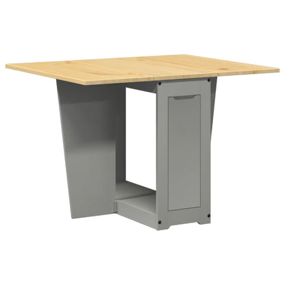 Table à manger papillon pliable Corona gris bois de pin massif