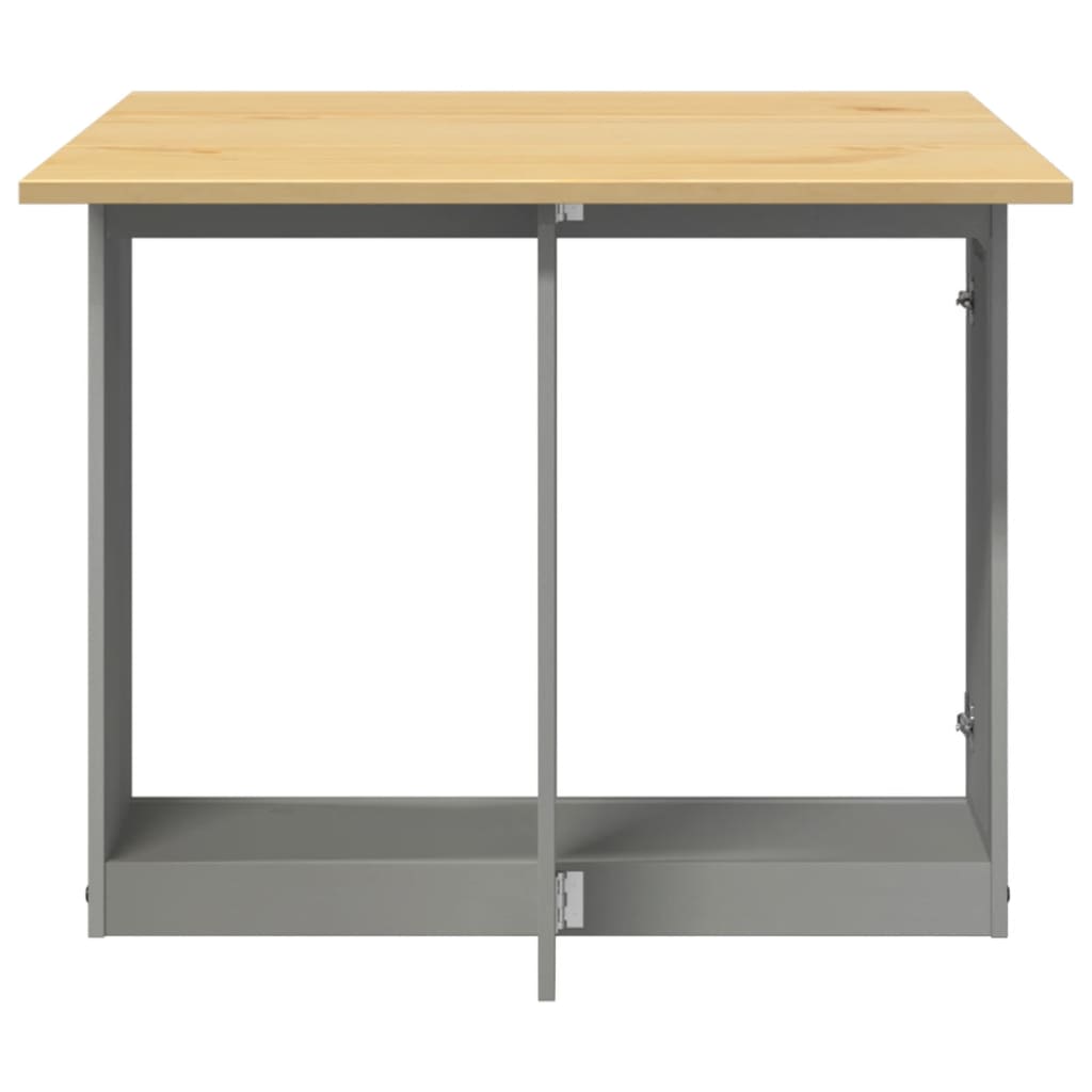 Table à manger papillon pliable Corona gris bois de pin massif