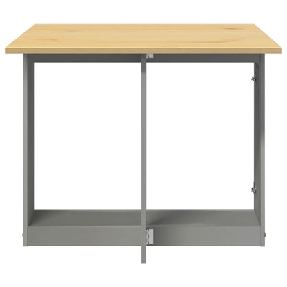 Table à manger papillon pliable Corona gris bois de pin massif