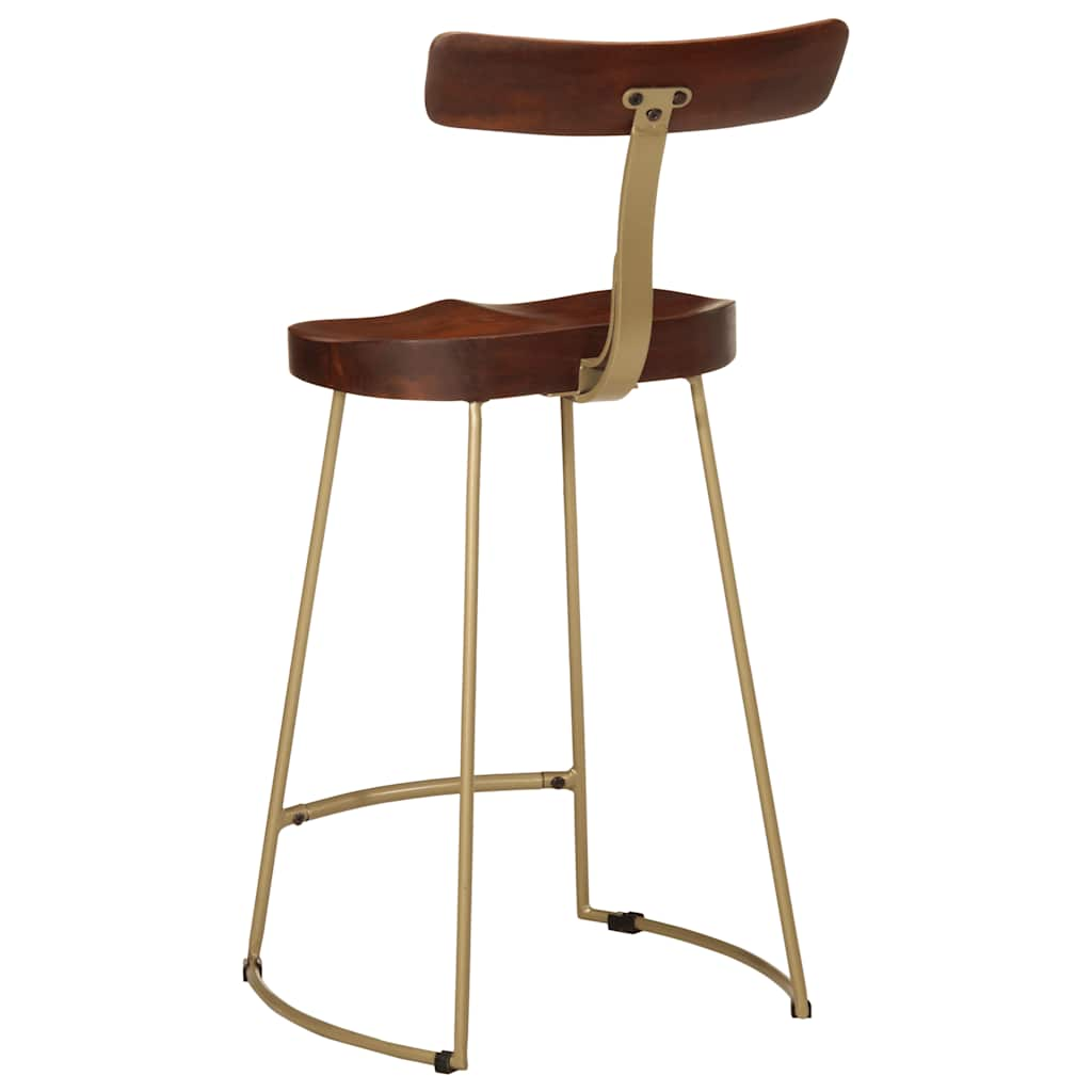 Tabourets de bar lot de 2 49x43x88 cm bois de manguier massif