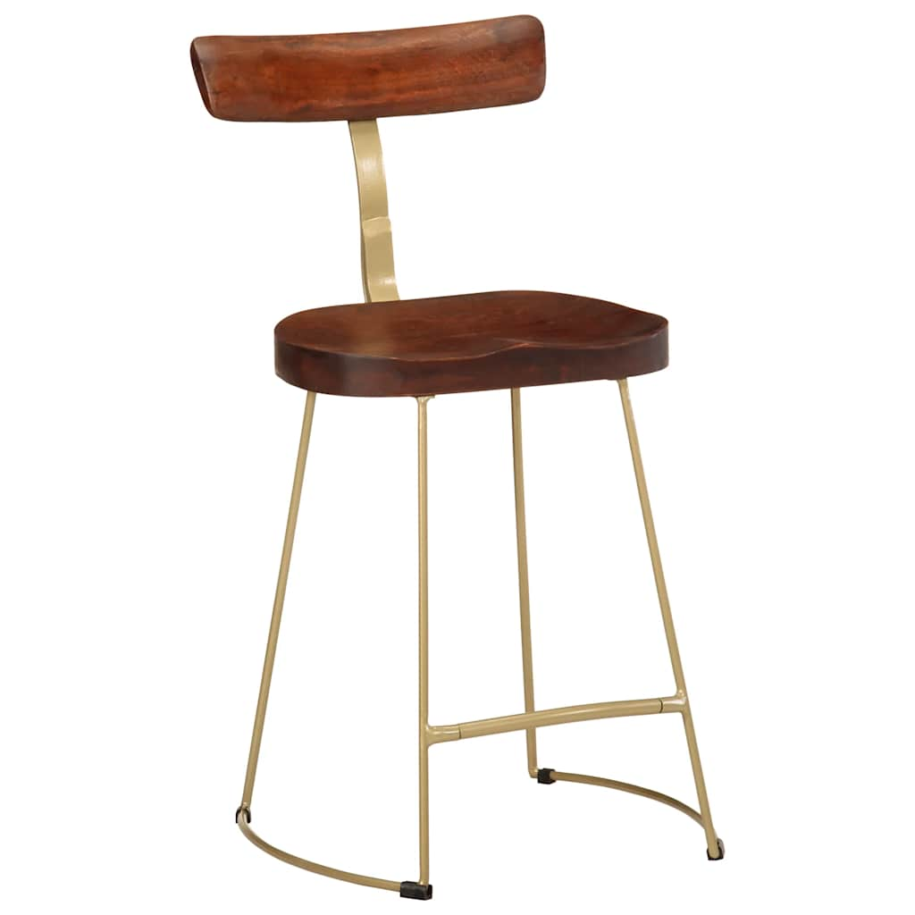 Tabourets de bar lot de 2 49x43x79 cm bois de manguier massif