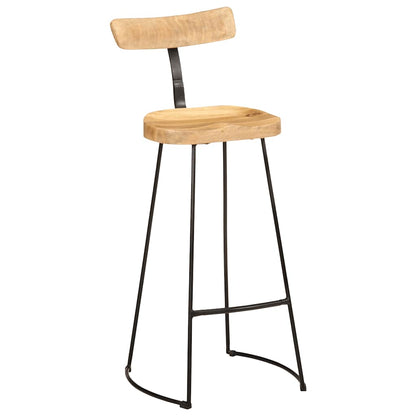 Tabourets de bar lot de 2 49x43x103 cm bois de manguier massif