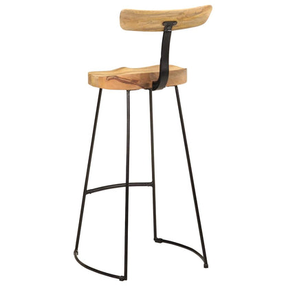 Tabourets de bar lot de 2 49x43x103 cm bois de manguier massif