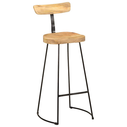 Tabourets de bar lot de 2 49x43x103 cm bois de manguier massif