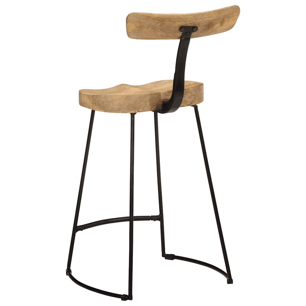 Tabourets de bar lot de 2 49x43x88 cm bois de manguier massif