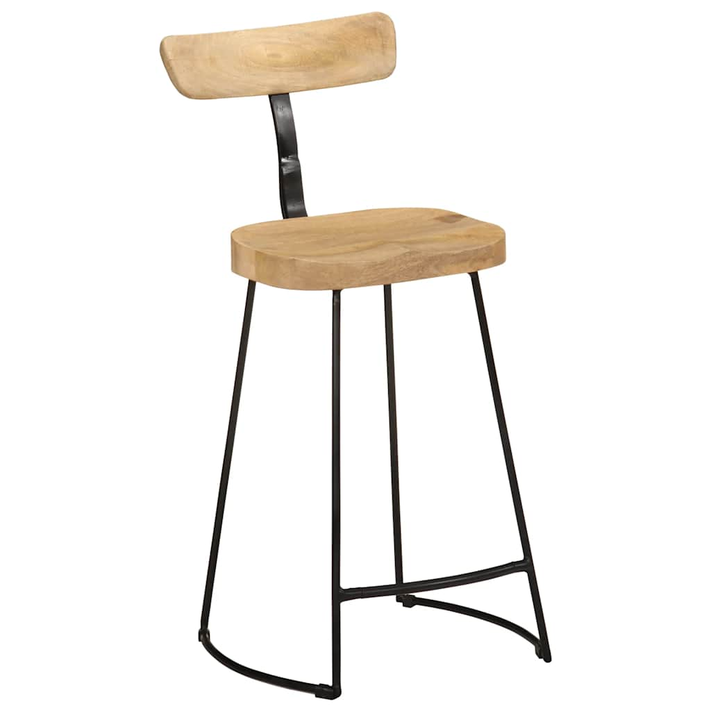 Tabourets de bar lot de 2 49x43x88 cm bois de manguier massif