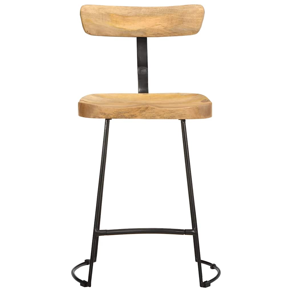 Tabourets de bar lot de 2 49x43x79 cm bois de manguier massif