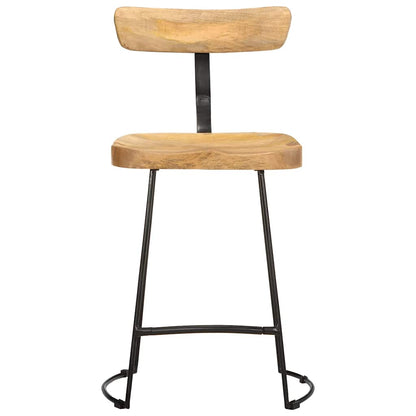 Tabourets de bar lot de 2 49x43x79 cm bois de manguier massif