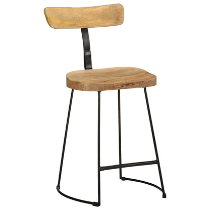 Tabourets de bar lot de 2 49x43x79 cm bois de manguier massif