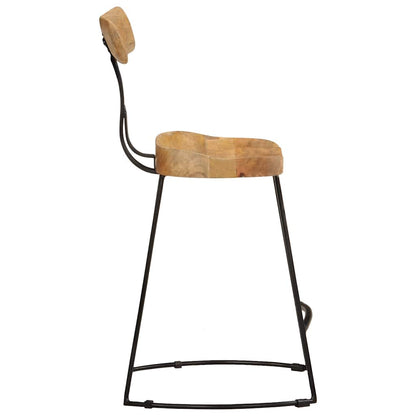 Tabourets de bar lot de 2 49x43x79 cm bois de manguier massif