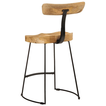 Tabourets de bar lot de 2 49x43x79 cm bois de manguier massif