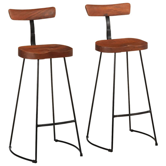 Tabourets de bar lot de 2 49x43x103 cm bois de manguier massif