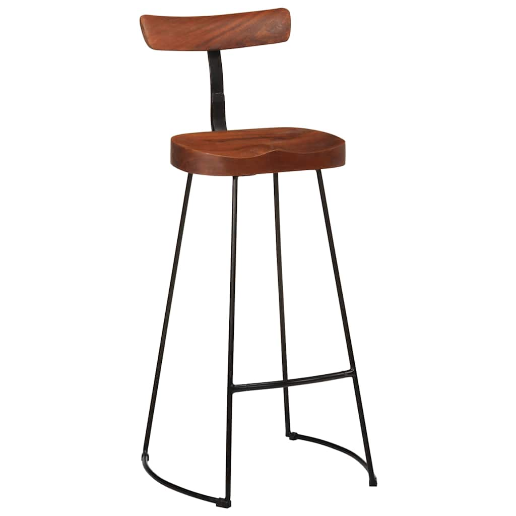 Tabourets de bar lot de 2 49x43x103 cm bois de manguier massif