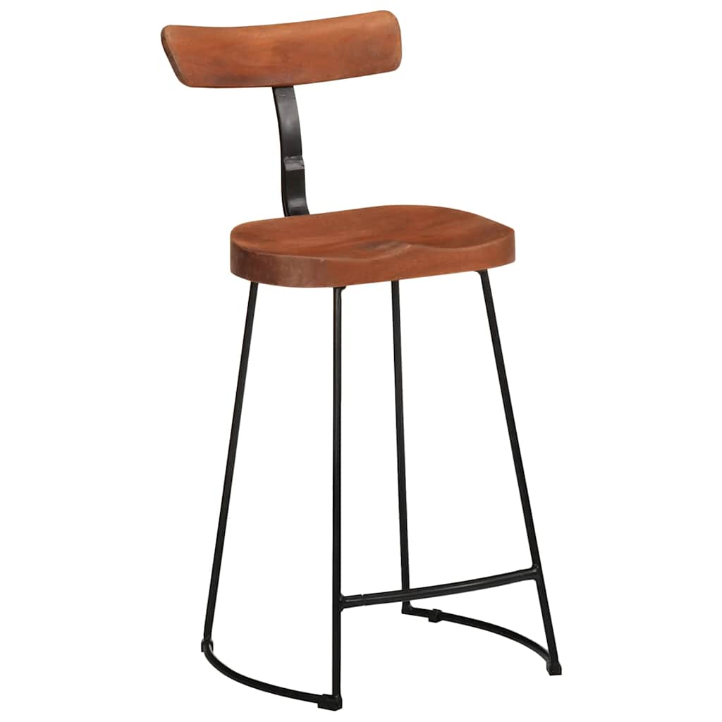 Tabourets de bar lot de 2 49x43x88 cm bois de manguier massif