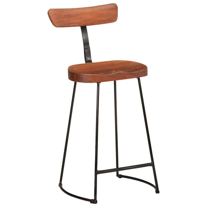 Tabourets de bar lot de 2 49x43x88 cm bois de manguier massif