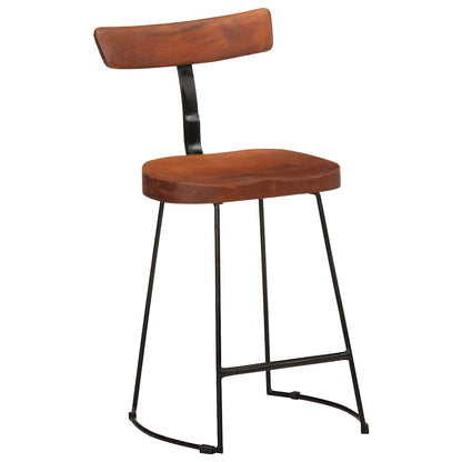 Tabourets de bar lot de 2 49x43x79 cm bois de manguier massif