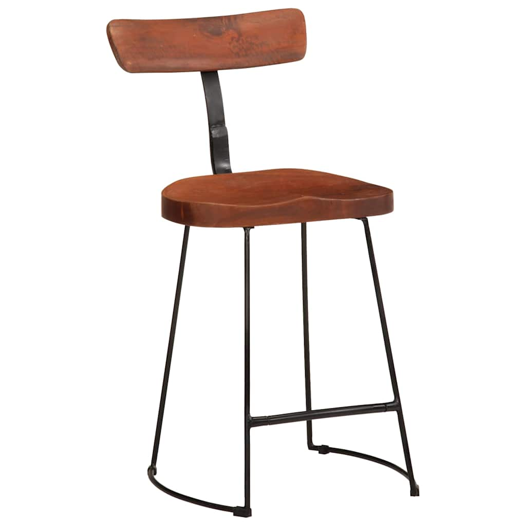 Tabourets de bar lot de 2 49x43x79 cm bois de manguier massif